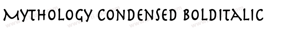 Mythology Condensed BoldItalic字体转换